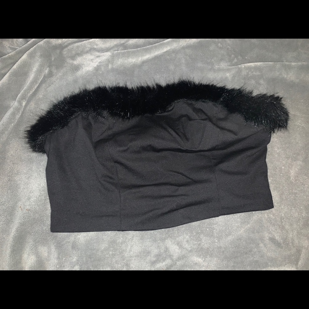 Fur Lined Tube Top